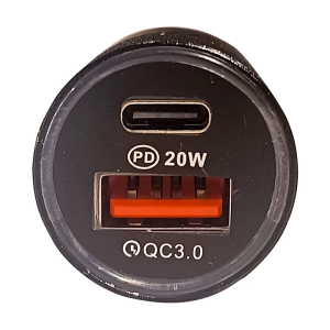 شارژر فندکی YY-C02  + FAST 18+20W به همراه کابل میکرو