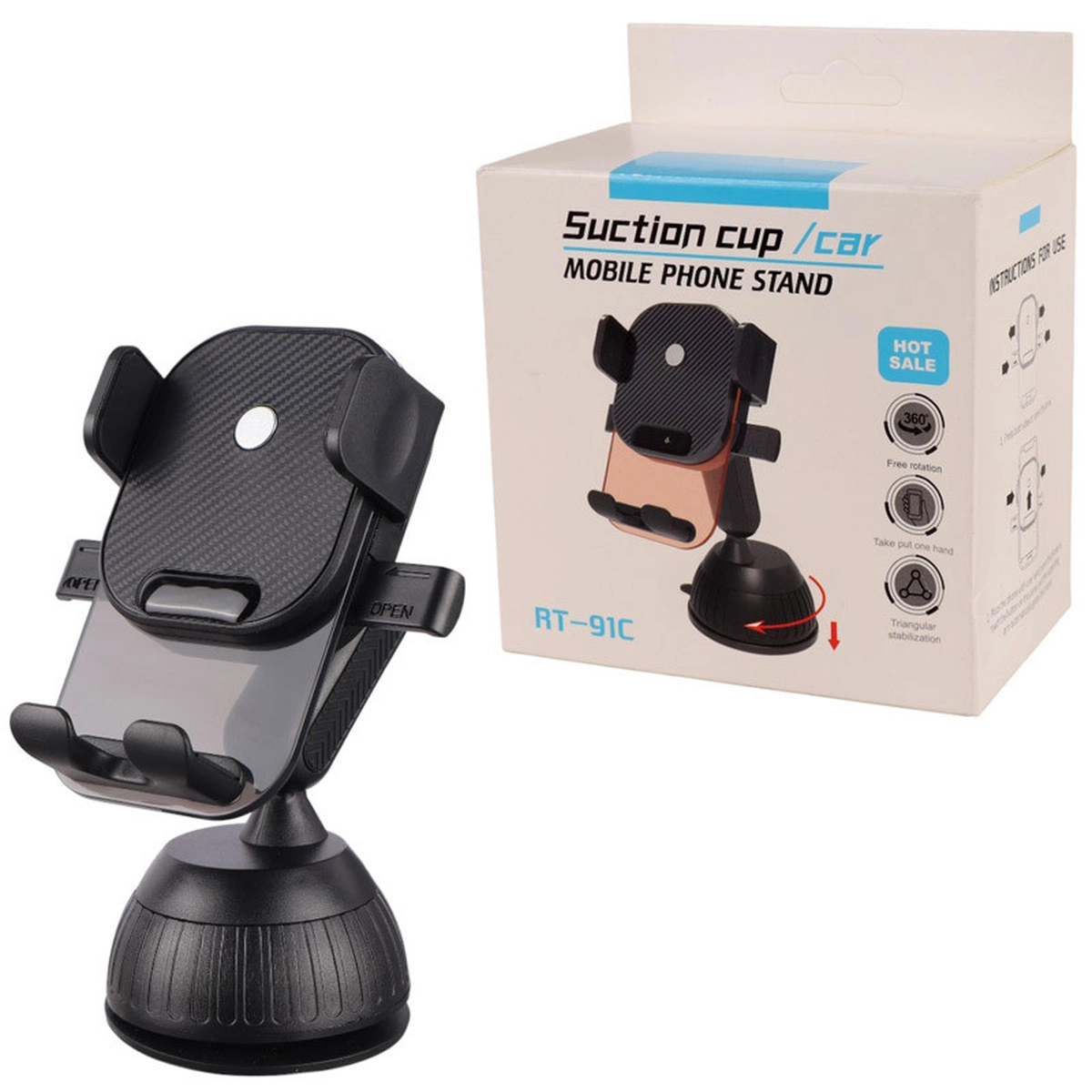 1738744919_bcet2k8tv.webp هولدر داشبورد Suction cup RT91C - تصویر 1