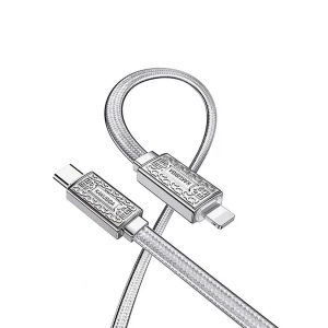 کابل شارژ KAKUSIGA 801 C TO L نقره ای